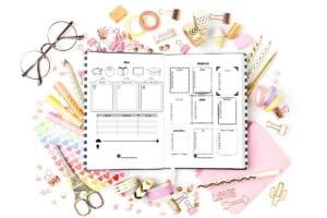 Printables pour faire le bilan, se fixer des objectifs et les atteindre dans un planner