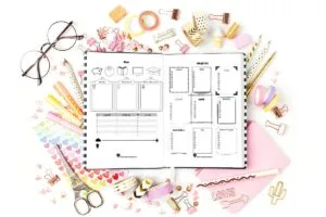 Printables pour faire le bilan, se fixer des objectifs et les atteindre dans un planner