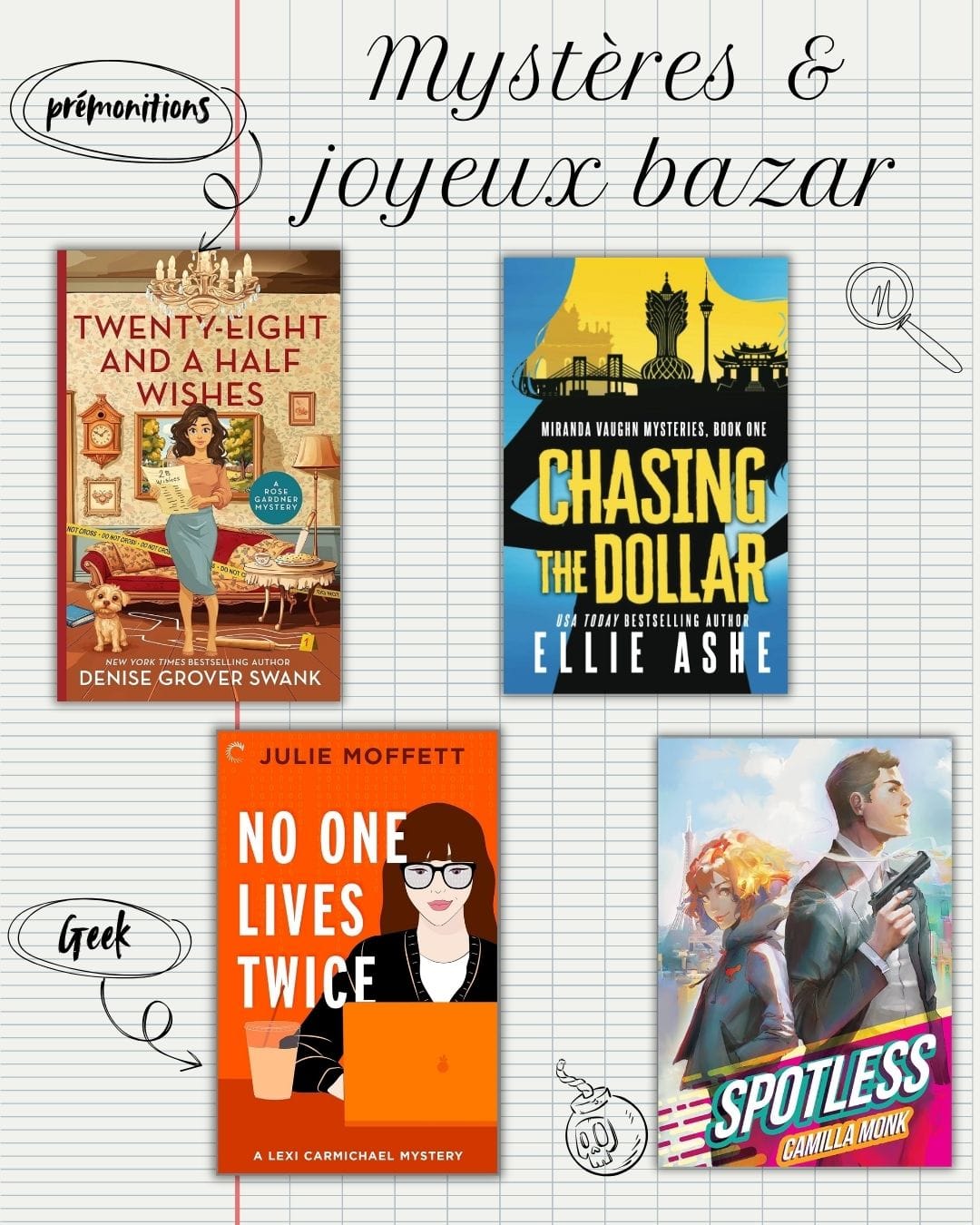 Divers romans de cosy mystery
