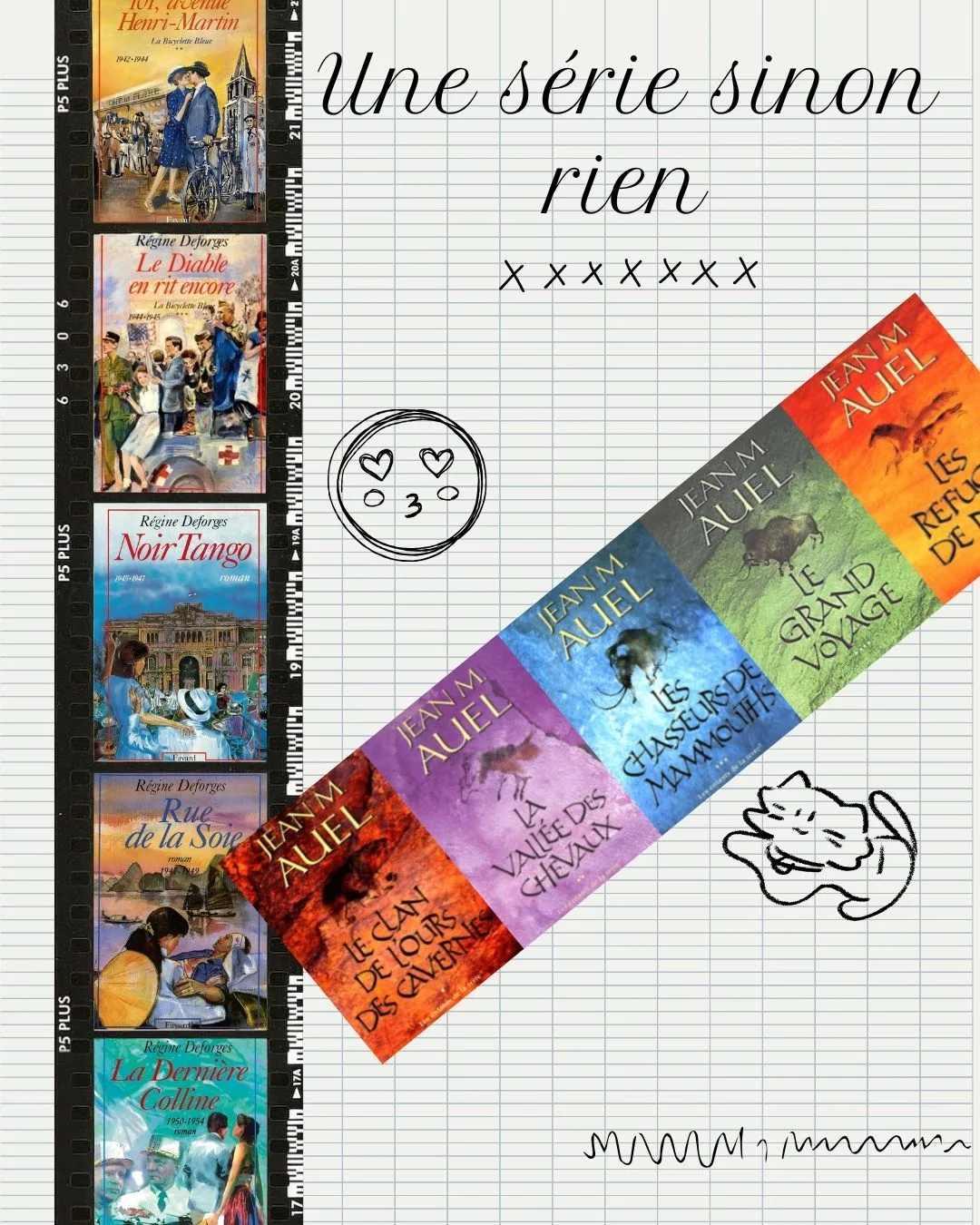 Livres des séries la bicyclette bleue et Les enfants de la terre