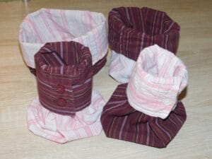 4 pots à partir de 2 vieilles chemises